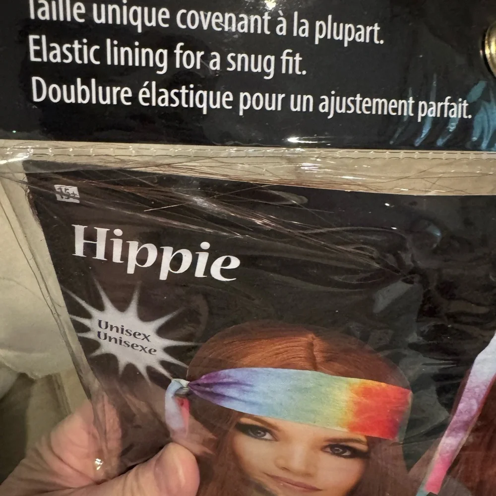 NWT Fun World Unisex Hippie Costume Accessories Set Woodstock‎ Halloween Cosplay